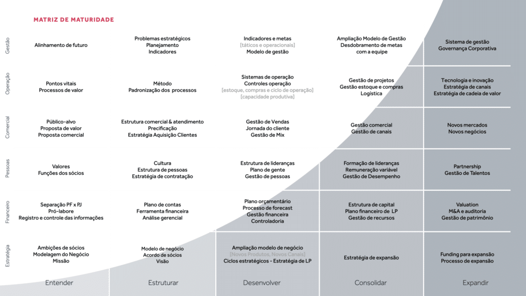 Matriz de Maturidade de Gestão 4CINCO